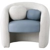 Meridian Furniture,Acadia Vegan Leather / Boucle Fabric Accent Chair - 4 of 4
