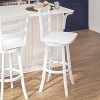 Flash Furniture Liesel Commercial Grade Wooden Classic Ladderback Swivel Bar Height Barstool with Solid Wood Seat - 4 of 4