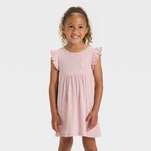 Toddler Girls' Short Sleeve Ribbed Dress - Cat & Jack™ - 1 of 3