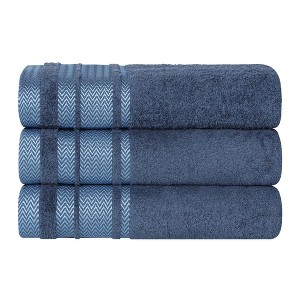 Cotton Medium Weight Bath Towel Set of 3 by Blue Nile Mills - 1 of 4