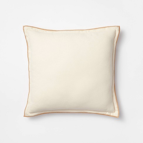 Textural Solid Square Throw Pillow Off-White - Threshold™