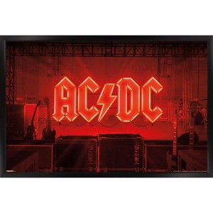 Trends International AC/DC - Power Up Neon Logo Framed Wall Poster Prints - 1 of 4