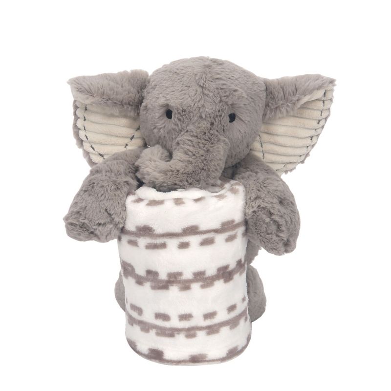 Lambs & Ivy Blanket & Plush Luxury Newborn Baby Gift Set - Gray Elephant, 2 of 9