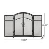 VYNXARIA Folding Fireplace Screen With Door and Tools, Matte Black - 3 of 4