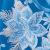Collections Etc Blue & Silver Poinsettia & Bow Embroidered Table Linens - 3 of 3