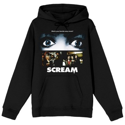 Ghostface Want To Watch Scary Movies? Men's Black Graphic Hoodie-Small