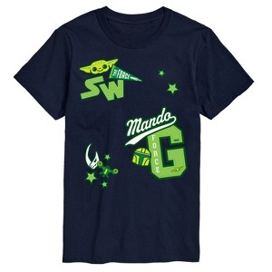 Men's - Star Wars - The Mandalorian Mando Letterman Short Sleeve Graphic T-Shirt - 1 of 4