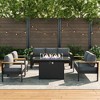 LayinSun 5 Pieces Aluminum Outdoor Patio Furniture Set with Fire Pit Table, Outside Metal Patio Conversation Sets with Deep Seating and Thick Cushions - 2 of 4