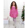 Pink Power Houndstooth Blazer And Pleated Skirt Set Mia Belle Girls - 2 of 4