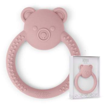 Silicone Bear Teething Toys - Cute Animal-Shaped Teething Relief for 0-6 Months, Easy to Clean Teether Ring - Newborn Essentials