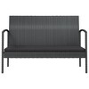 vidaXL Patio Lounge Set Outdoor Sectional Sofa Set Garden Loveseat Poly Rattan - 8 Piece Black - 4 of 4