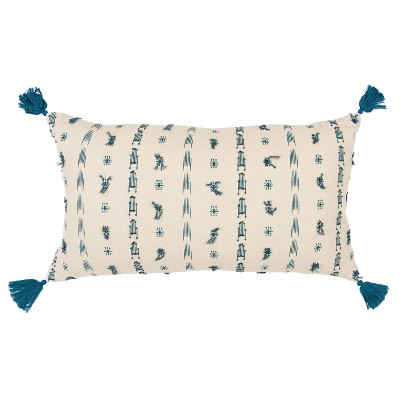 Teal lumbar best sale throw pillow