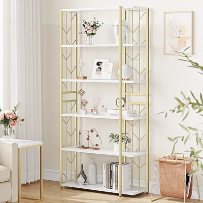 Tangkula 74 Tall Bookcase 4-tier Open Bookshelf With 2 Slide-out