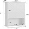 Wood Wall Mounted Bathroom Storage Cabinet with Adjustable Shelf and Towel Bar, 2-Tier Cabinet for Bathroom Living Room Laundry Room Kitchen - 3 of 4