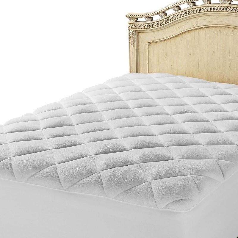 CIRCLESHOME Double Puff Fleece mattress Pad for Cozy and Comfortable Sleep, 2 of 9