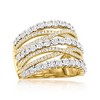 Ross-Simons 1.00 ct. t.w. Diamond Multi-Row Ring in 18kt Gold Over Sterling - 4 of 4