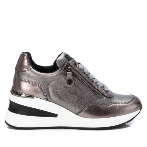 Женские кроссовки XTI Women's Wedge Sneakers with side zipper 143074 Charcoal 6