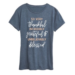 Women's - Instant Message - So Very Thankful Short Sleeve Graphic T-Shirt - 1 of 4