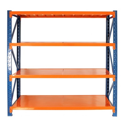 Vynxaria Blue and Orange Heavy Duty Utility Storage Shelves - 4400 lbs Capacity, Adjustable 4 Levels