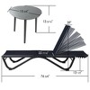 Kozyard Patio Chaise Lounge Chair Full Aluminum Reclining Adjustable Chair for Poolside Sunbathing Beach, - 3 of 4