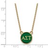 Black Bow Jewelry 14k Yellow Gold Plated Sterling Silver Alpha Sigma Tau Greek Life Necklace 18 Inch - 3 of 4