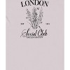 Rerun Island Women's London Social Club Short Sleeve Oversized Graphic Cotton T-Shirt - 2 of 3