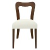 Okak Set of 2 Upholstered Heart-Shaped Hollow Back Dining Chair Without Arm,Wooden Accent Dining Chairs for Dining Room,Kitchen - 3 of 4