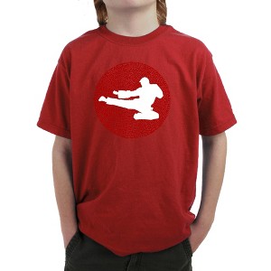 LA Pop Art Boy's Word Art T-shirt -Types of Martial Arts - 1 of 4