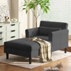 Mjkone 37'' Ice Velvet Chaise Lounge Sofa Couch - 3 of 4