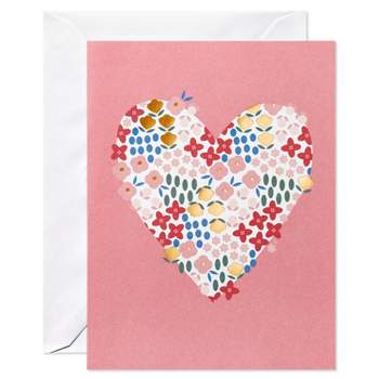 10ct Spring Floral Heart Stationery for Anyone