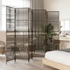 vidaXL Room Divider 6 Panels Gray Poly Rattan - 3 of 4