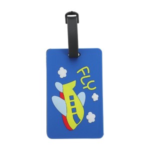 Unique Bargains Cartoon Letter Airplane Luggage Tag Blue 1 Pc - 1 of 4