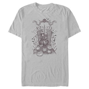 Mens The Nightmare Before Christmas Jack Skellington and Sally True Love T Shirt - 1 of 4