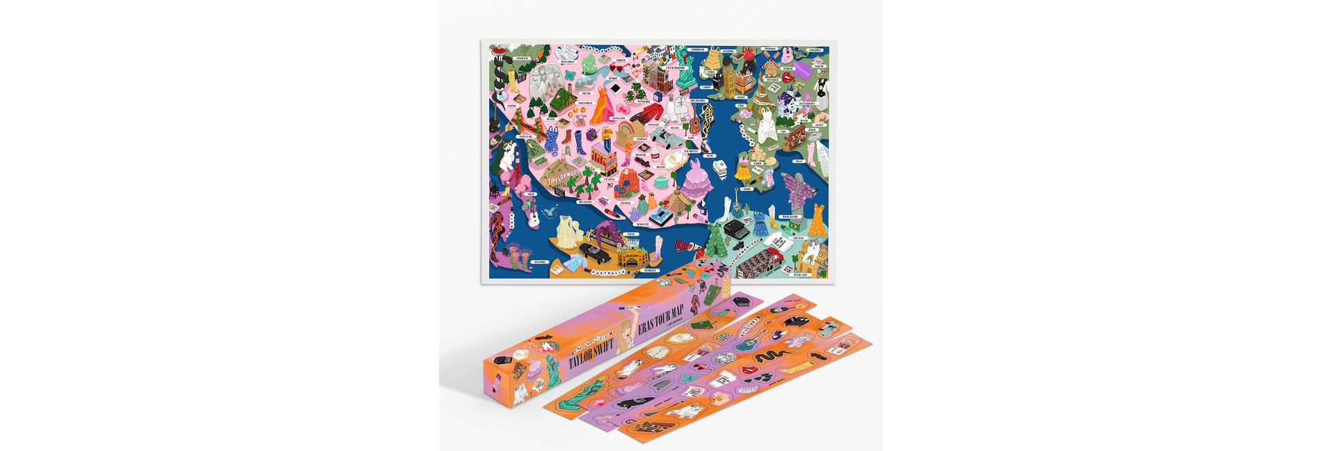 The Unofficial Taylor Swift Eras Tour Map - by  Hardie Grant Explore (Hardcover)