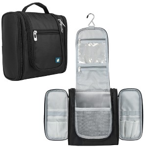 PAVILIA Toiletry Bag Travel Women Men, Hanging Water Resistant Makeup Accessories Cosmetic Organizer Large Essential Kit - 1 of 4