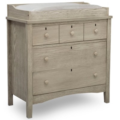 Delta Children Farmhouse 3 Drawer Dresser With Changing Top