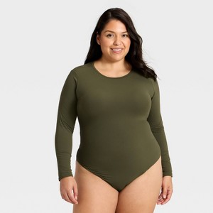 Women's Luxury Collection Luxe Stretch Long Sleeve Bodysuit - Auden™ - 1 of 3