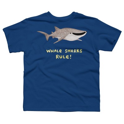 Boy's Design By Humans Whale Sharks Rule! By SophieCorrigan T-Shirt