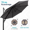Heynemo Cantilever Umbrella, Large Umbrella, Patio Umbrella with Base & 360° Rotation & Tilt Adjustment, Heavy Duty Offset Deck Umbrella - 3 of 4