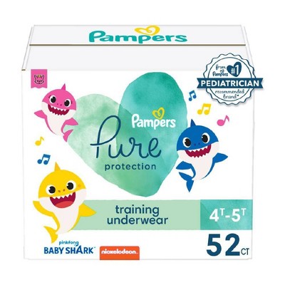 Pampers Pure Protection Training Underwear - Baby Shark - Size 4T-5T - 52ct