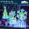 Joyfy "15" Iridescent Snowflake Light - 100 Cool White LED Holiday Decor for Christmas Eve & Indoor Displays - 2 of 4