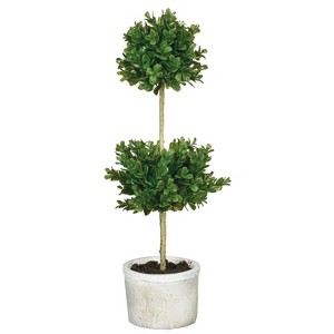 Sullivans Artificial 21" Double Boxwood Topiary - 1 of 4