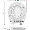 Toilet Seats Elongated,Extra Long Toilet Seat,Built-In Potty Training Seat for Toddlers, Easy Installation & Release with Hardware - 4 of 4