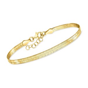 Pure Collection by Ross-Simons Italian 3.5mm 18kt Gold Vermeil Herringbone Bracelet - 1 of 4