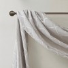 VYNXARIA 50x144" Diamond Sheer Embroidered Window Scarf,Grey(1 Window Scarf) - 3 of 4