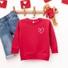 The Juniper Shop Embroidered Hand Drawn Heart Toddler Graphic Sweatshirt - 2 of 3