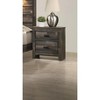 Vynxaria Contemporary 2-Drawer Nightstand - Brown Mixed Finish, Black Metal Pulls, 2 Storage Drawers, Bedroom End Table, Strong & Durable - 2 of 4