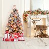 Costway 4.5 FT/6FT/7ft Pre-Lit Snow Flocked Christmas Tree Hinged Xmas Tree with8 Modes 160/240/320 Lights - image 2 of 4