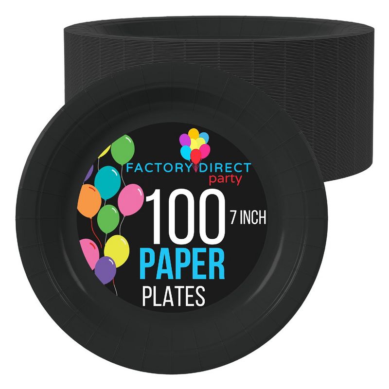 Exquisite 100 Count Disposable Plates Paper Plates, 1 of 5