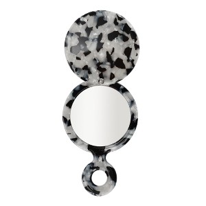 Unique Bargains Round Short Handheld Makeup Mirror 1 Pc - 1 of 3